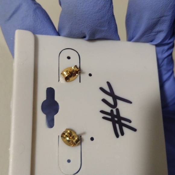 Women's Polished Gold-tone Off-White Long Beads Design Drop Dangle Earrings, #4 - Picture 4 of 4